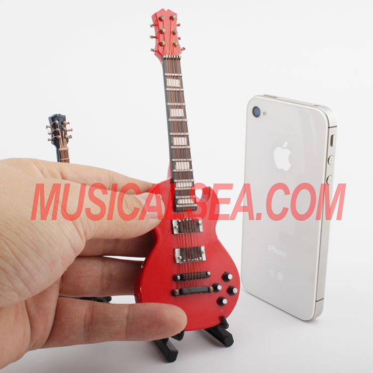 mini wooden guitar